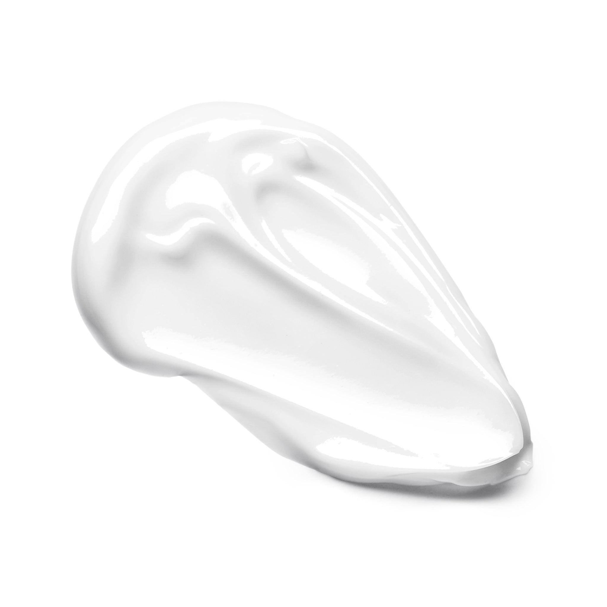 A dollop of MoltonBrown Cyprus Mesmerising Oudh Accord & Gold Hand Lotion 300ml, featuring a smooth and glossy texture, enriched with luxurious oudh, spread in a teardrop shape on a white surface.