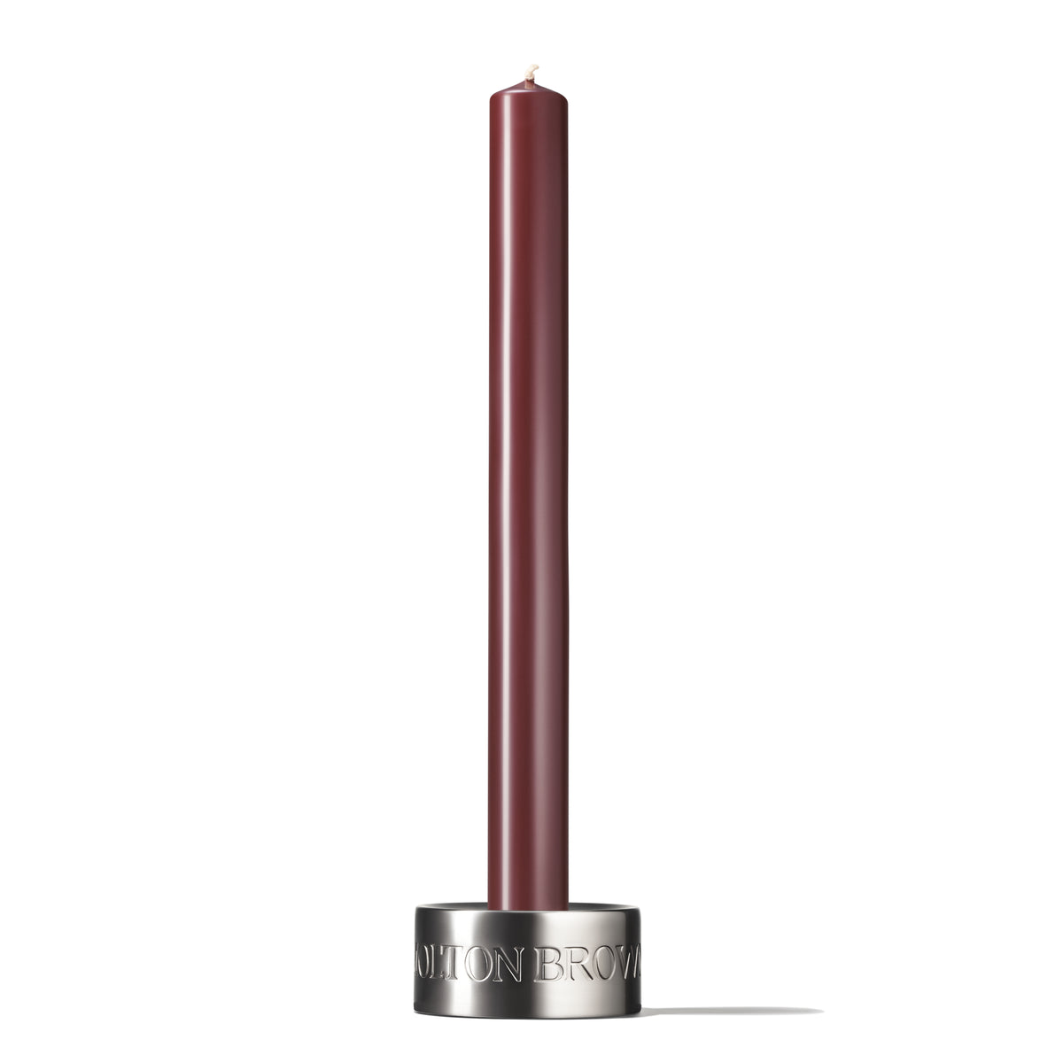 Fiery Pink Pepper Dinner Candle & Holder