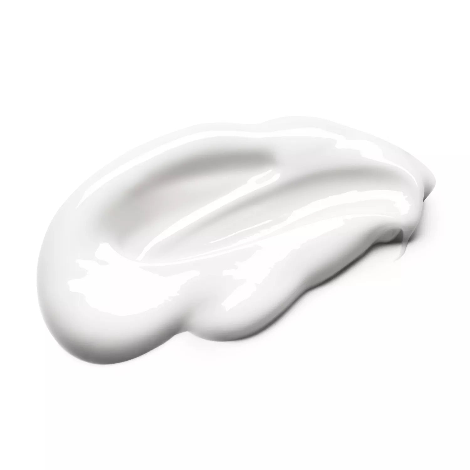 A smear of thick, white Marvellous Mandarin & Spice Hand Lotion by MoltonBrown Cyprus is spread on a plain white background, showcasing its smooth, glossy texture.